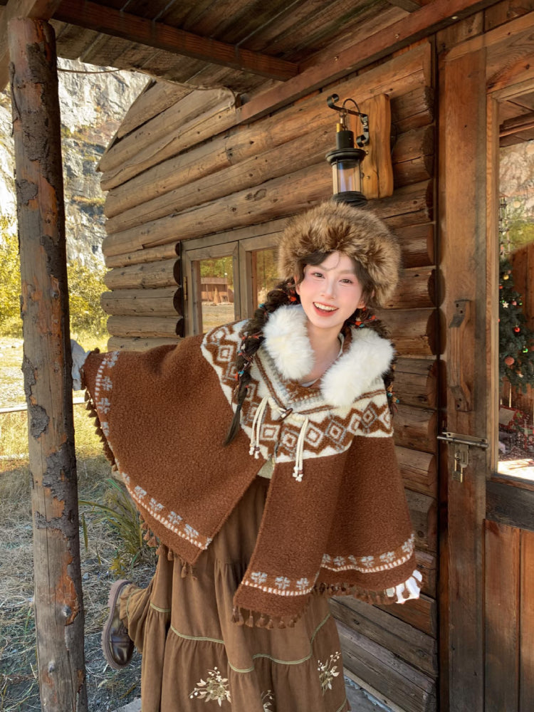 Hearthlight Tassel Hooded Cape-ntbhshop