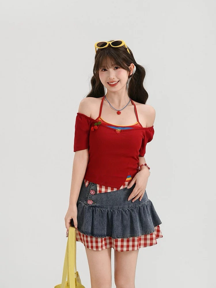 Cherry Sundae Halter Tee-ntbhshop