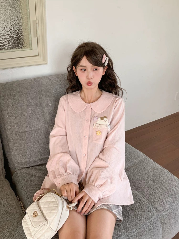 Blush Milk Puppy Doll Shirt-Tops-ntbhshop