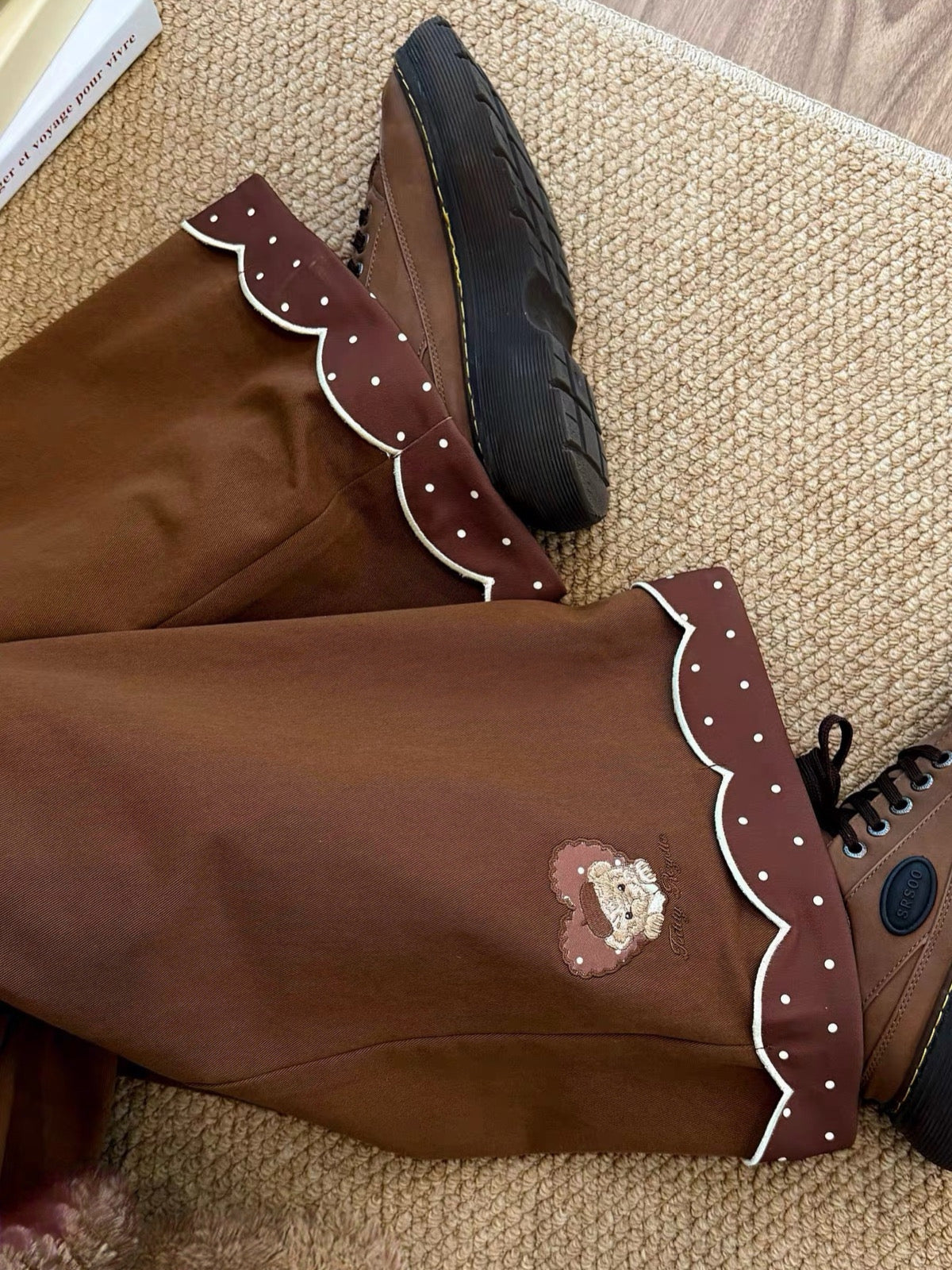Cocoa Bear Cotton Pants-Bottoms-ntbhshop