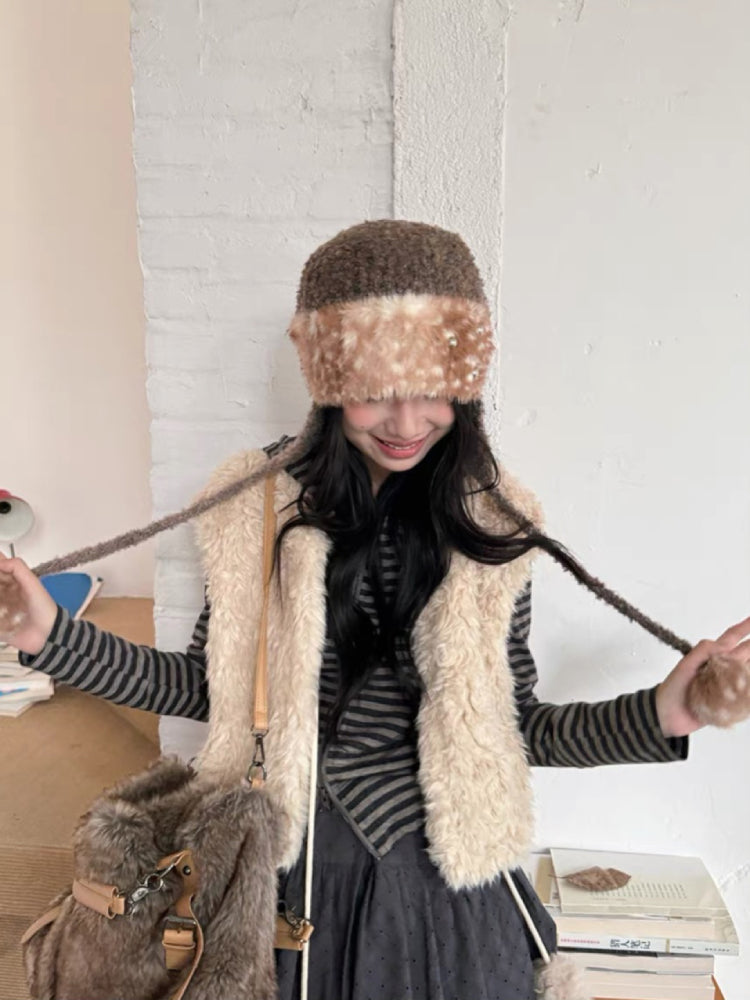 Honey Fawn Y2K Pom Hats-ntbhshop