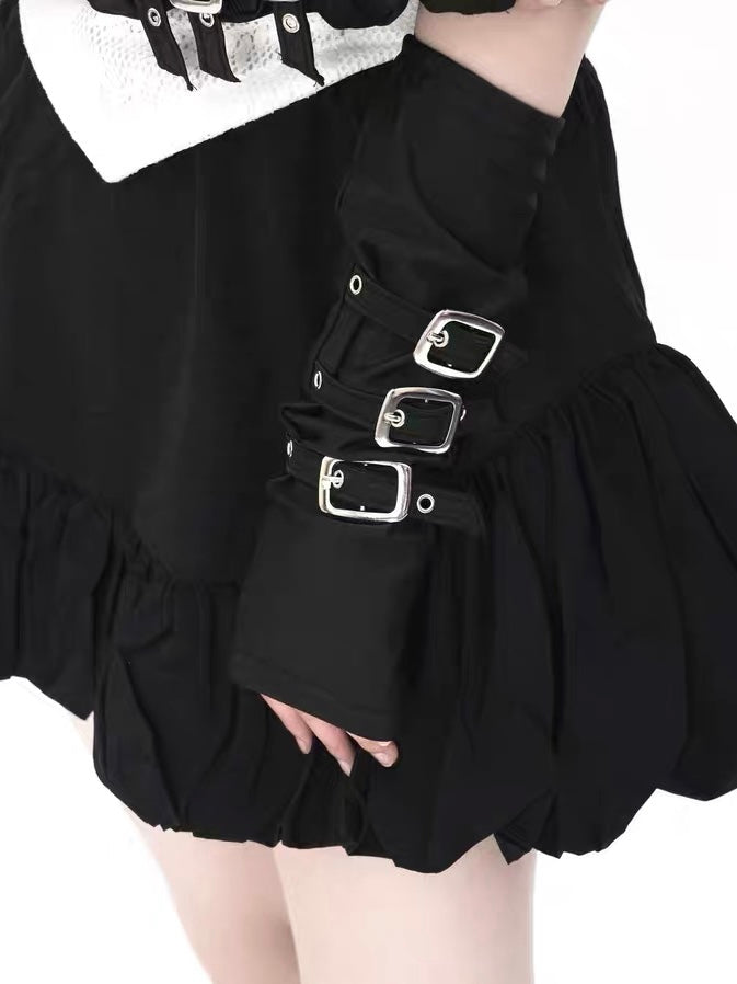 Dark Metal Buckle Arm Sleeves-ntbhshop