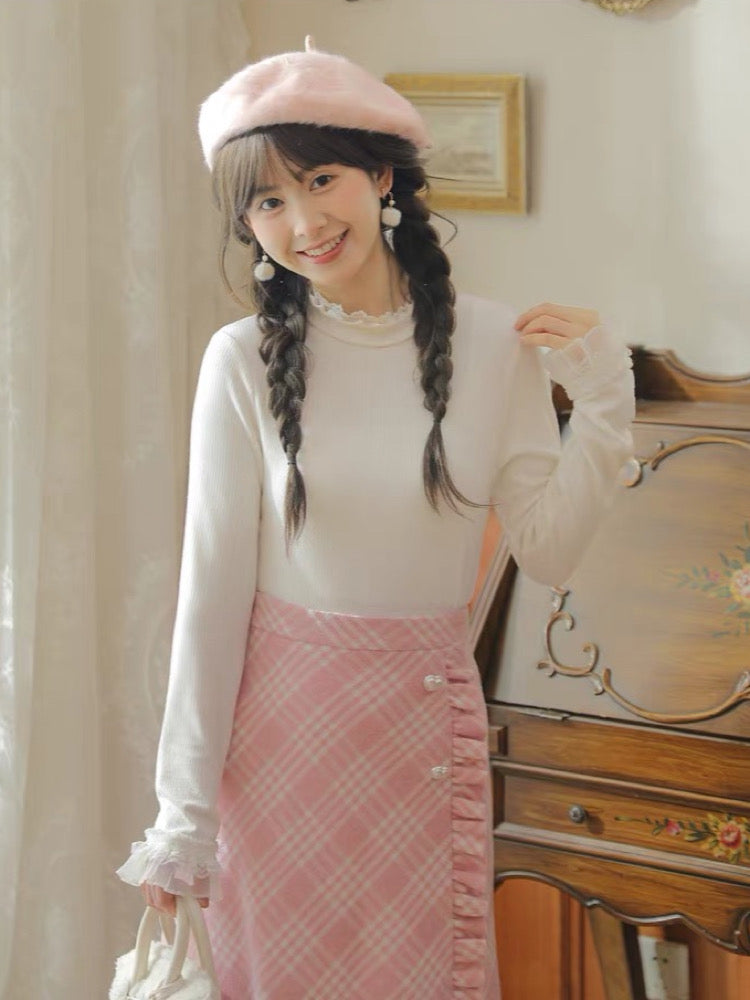 Cozy Lace Ribbed Turtleneck-ntbhshop