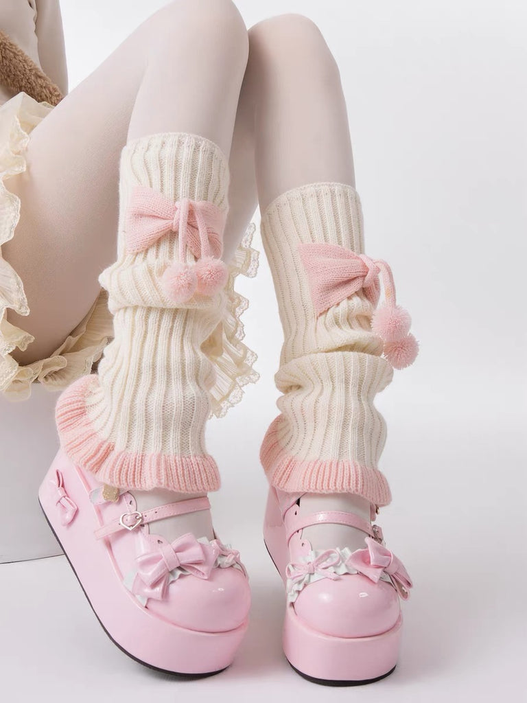 Campus Cozy Japanese Cute Girl JK Uniform Leg Warmers