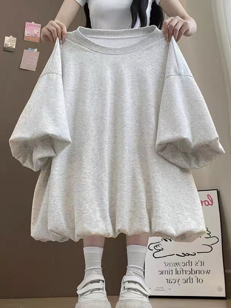 Cloud Grove Oversize Bubble Sleeve Tees-ntbhshop