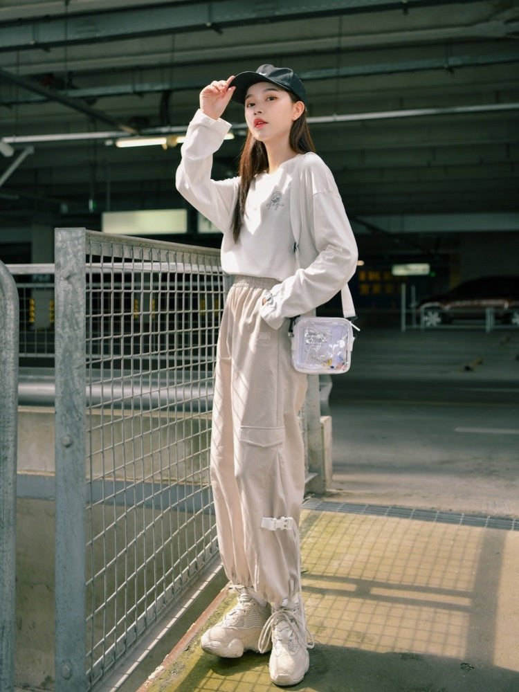 Girls' Choice High Waist Cargo Pants-ntbhshop