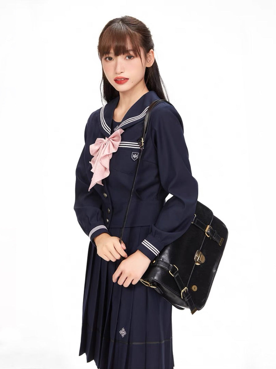 Sakura Petals Long-sleeve Sailor Collar JK Uniform Blouse-ntbhshop