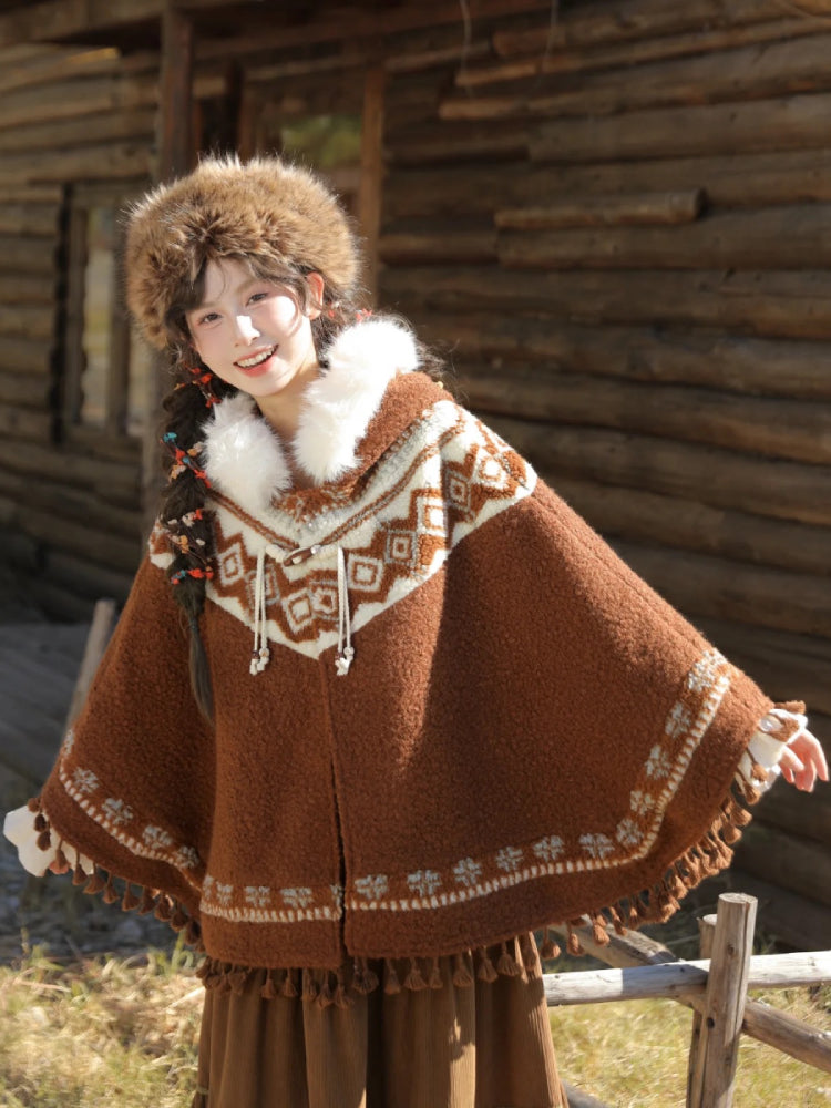 Hearthlight Tassel Hooded Cape-ntbhshop