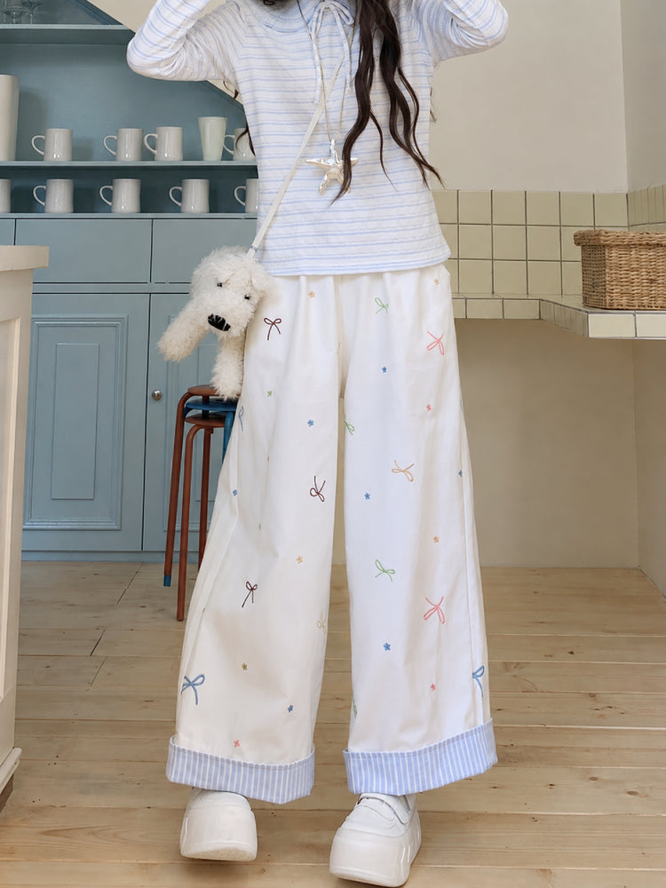 Kitten Bow Doodle Pants-Bottoms-ntbhshop
