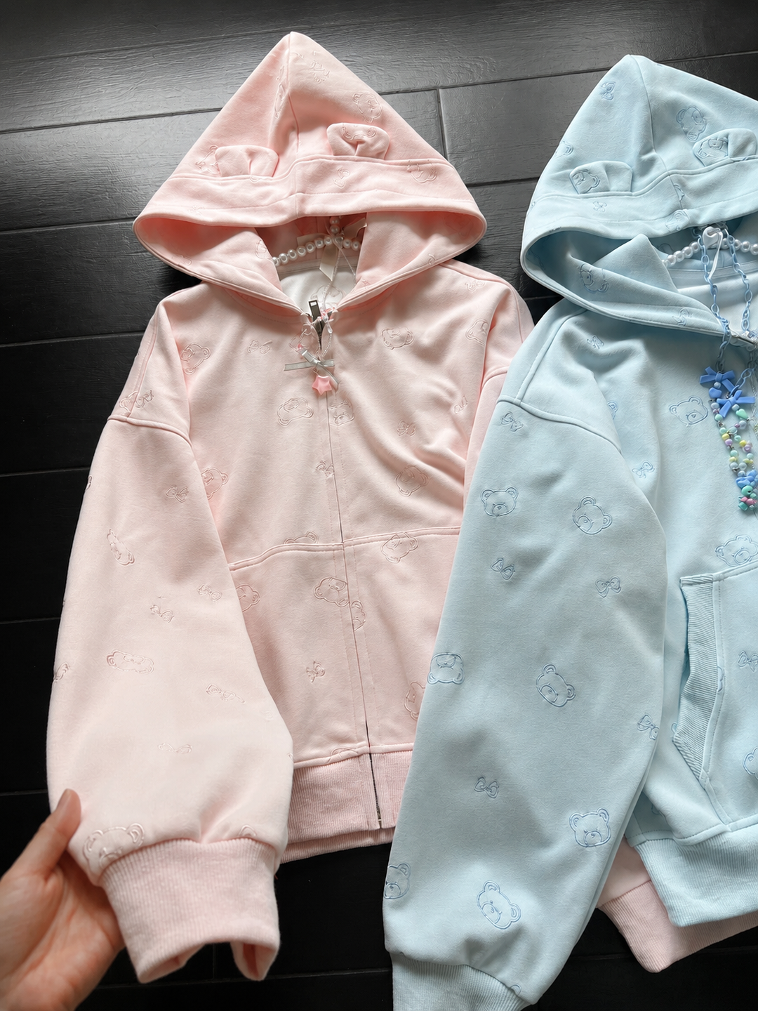 Teddy Bow Hooded Jackets-Outerwear-ntbhshop