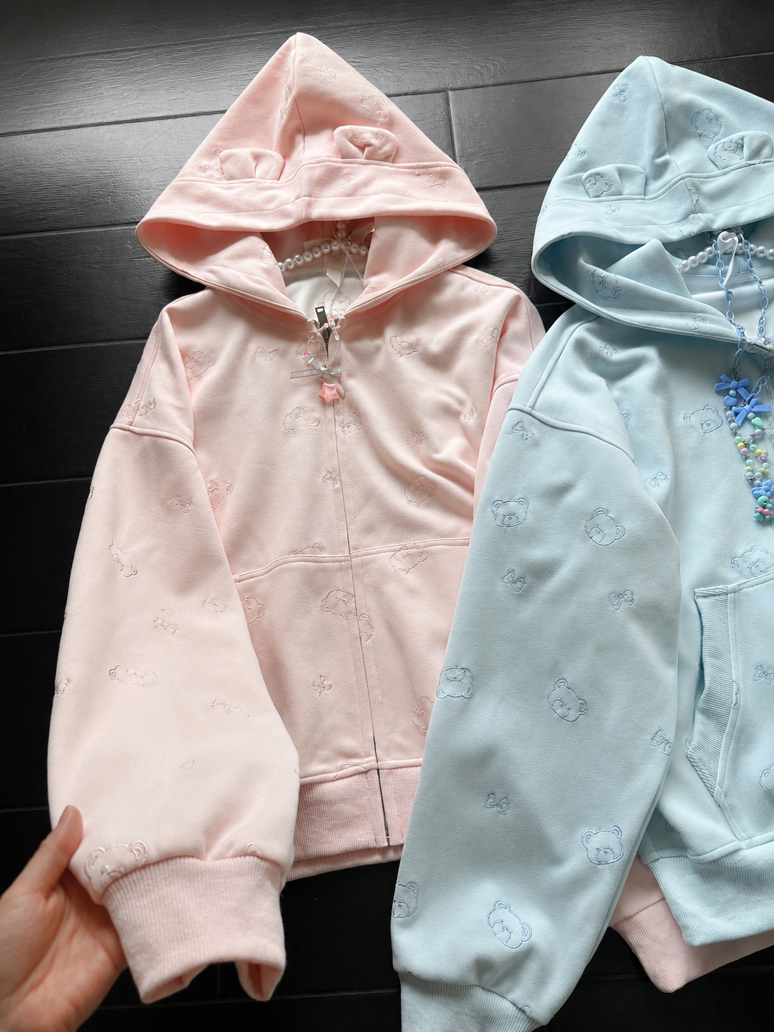 Teddy Bow Hooded Jackets-Outerwear-ntbhshop