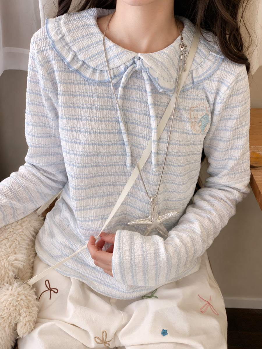 Blueberry Milk Bow Top-Tops-ntbhshop