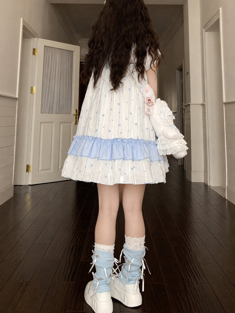 Frostflower Ruffle Dress-Dresses-ntbhshop