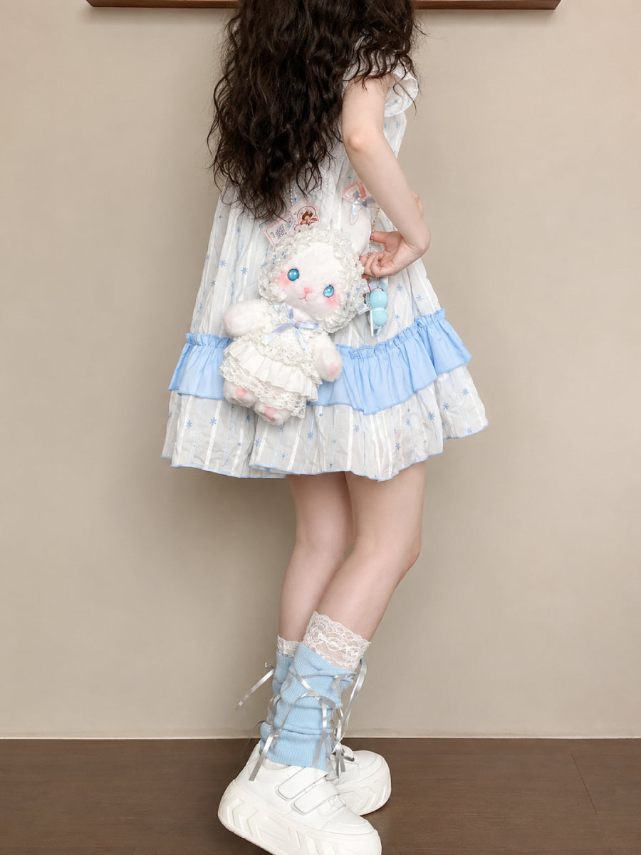 Frostflower Ruffle Dress-Dresses-ntbhshop