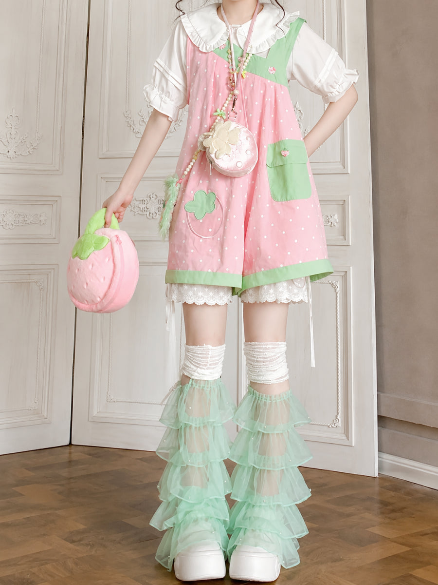 Berry Bubble Overall Shorts-Bottoms-ntbhshop
