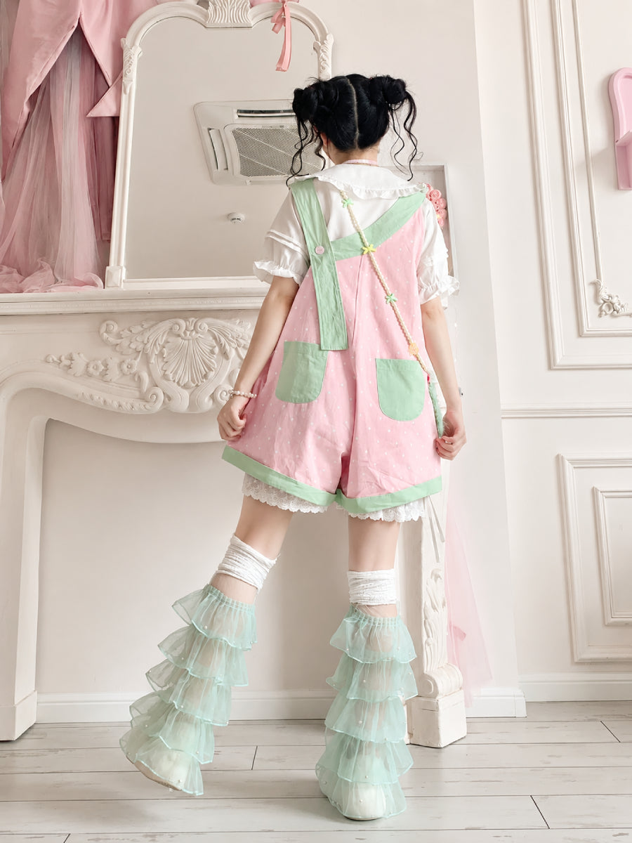 Berry Bubble Overall Shorts-Bottoms-ntbhshop