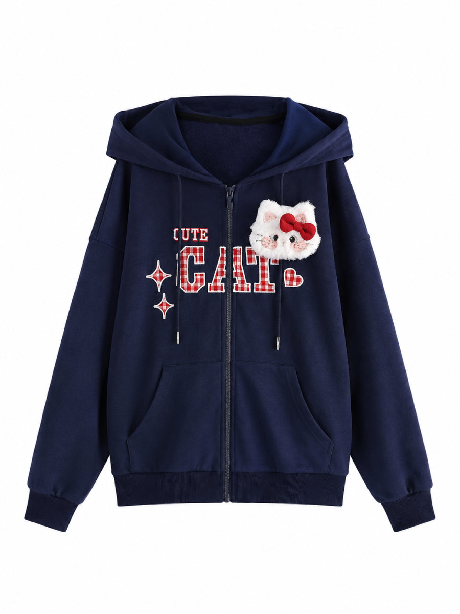Kitty Crush Hooded Jackets-Outerwear-ntbhshop