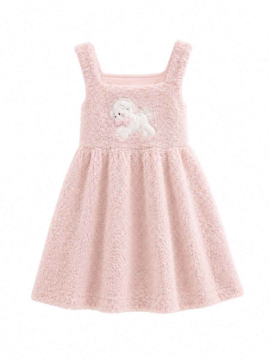 Lamb Plush Pinafore Dresses-Dresses-ntbhshop