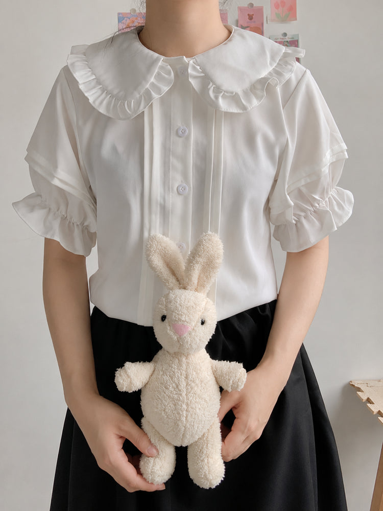 Creamy Puff Doll Blouse-Sets-ntbhshop