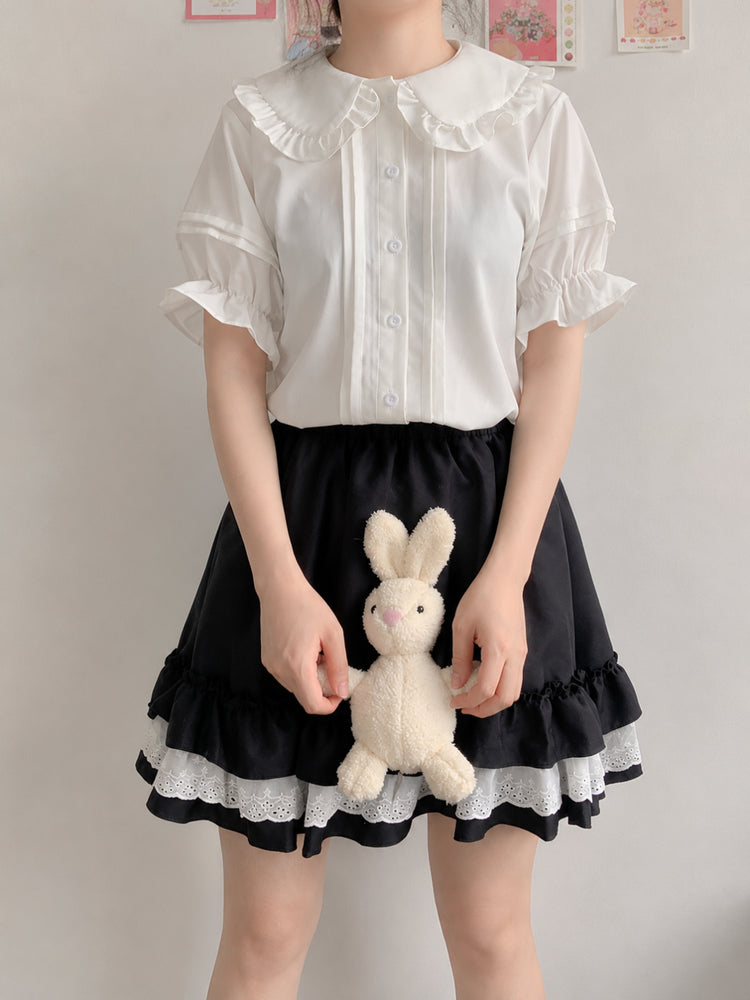 Creamy Puff Doll Blouse-Sets-ntbhshop