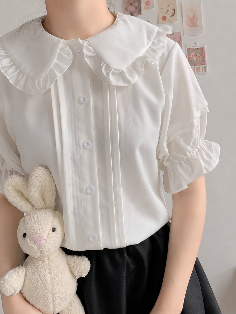 Creamy Puff Doll Blouse-Sets-ntbhshop