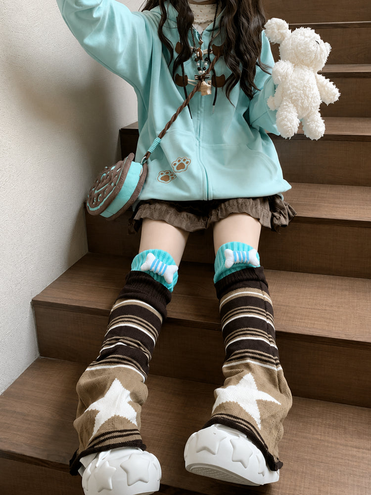 Chocomint Cat Hooded Jacket-Outerwear-ntbhshop