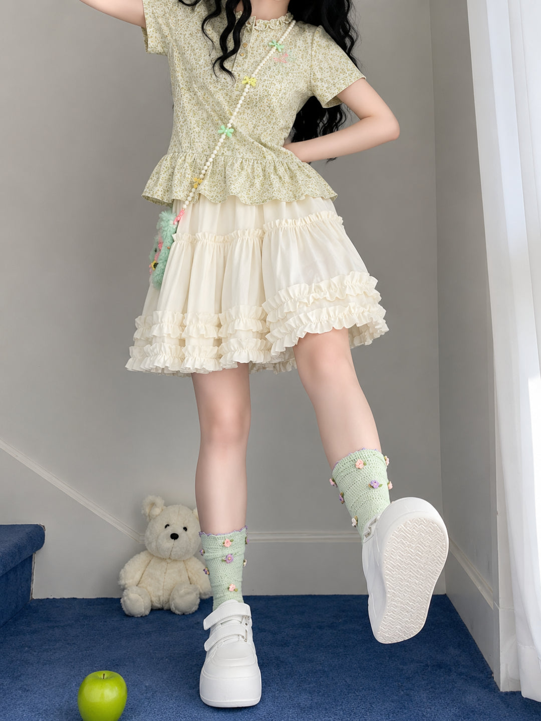 Vanilla Cake Lace Skirt-Sets-ntbhshop