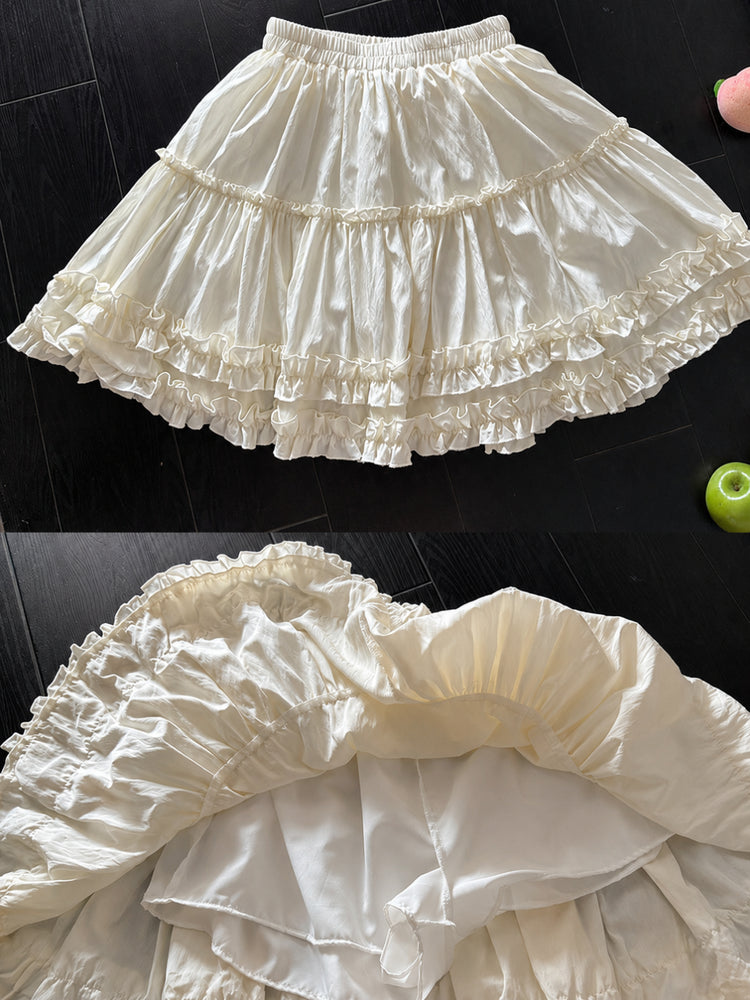 Vanilla Cake Lace Skirt-Sets-ntbhshop