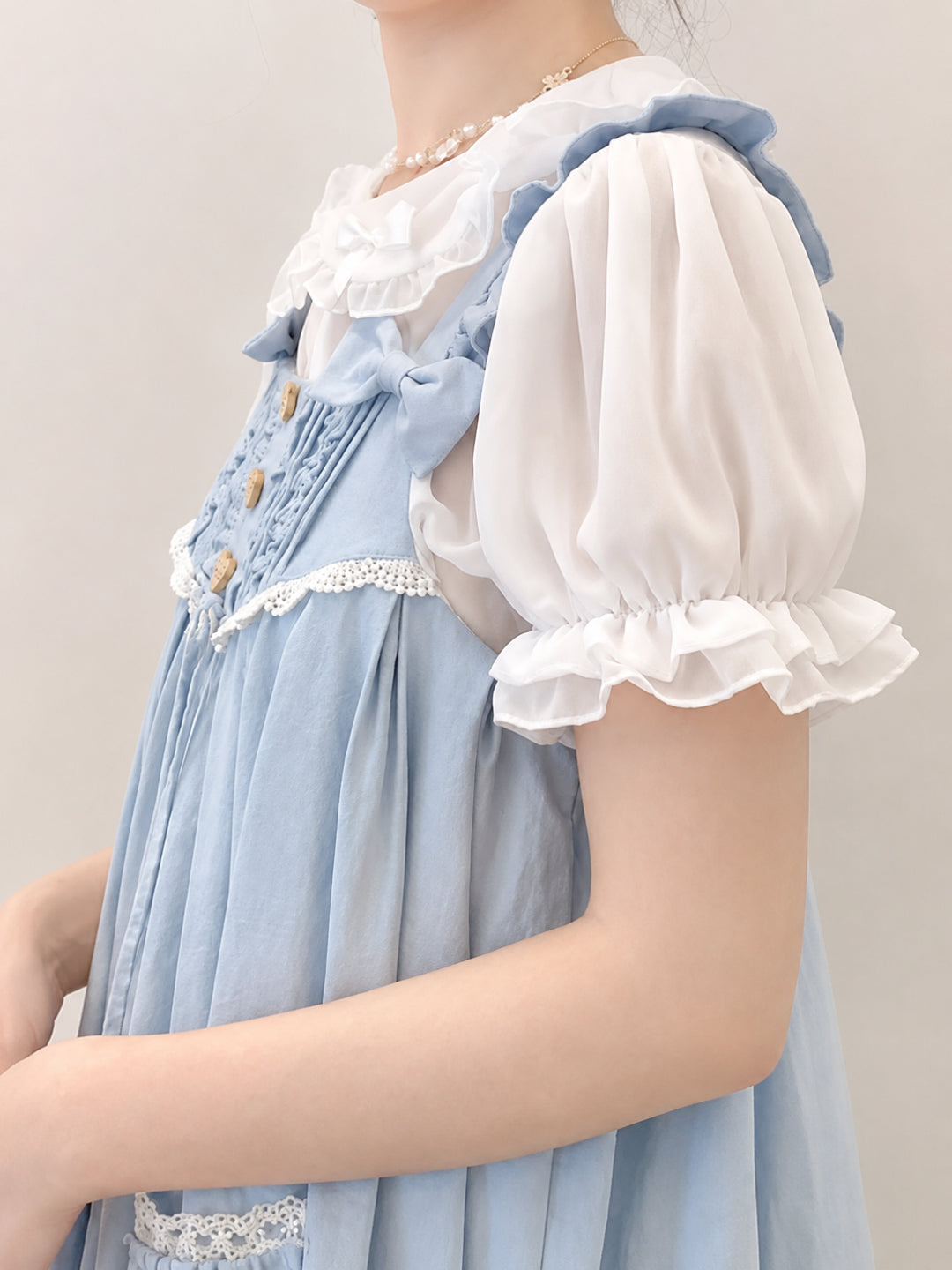 Misty Petal Sheer Doll Blouses-Sets-ntbhshop