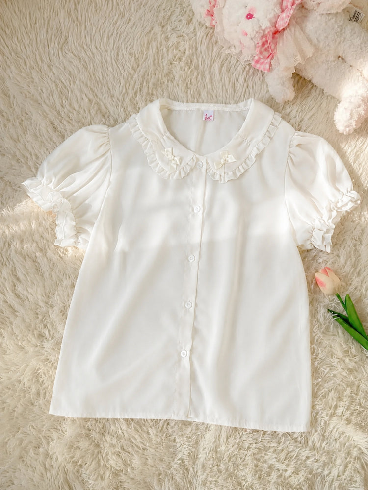Misty Petal Sheer Doll Blouses-Sets-ntbhshop
