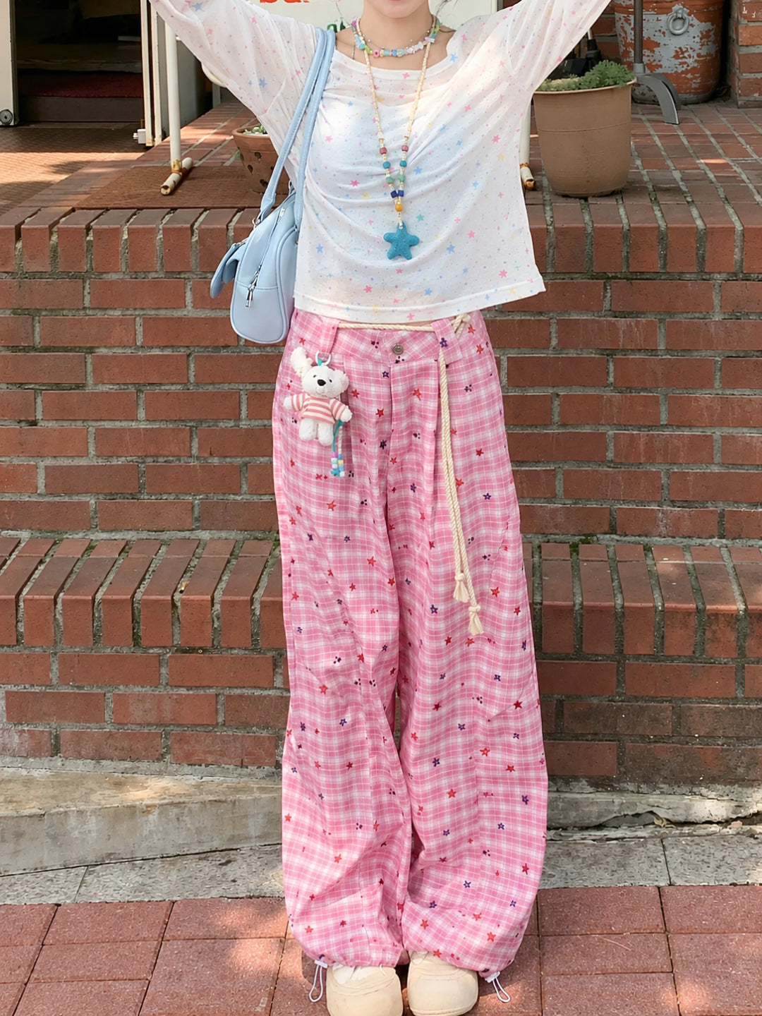 Cosmic Pink Camisole, Top & Pants-Sets-ntbhshop
