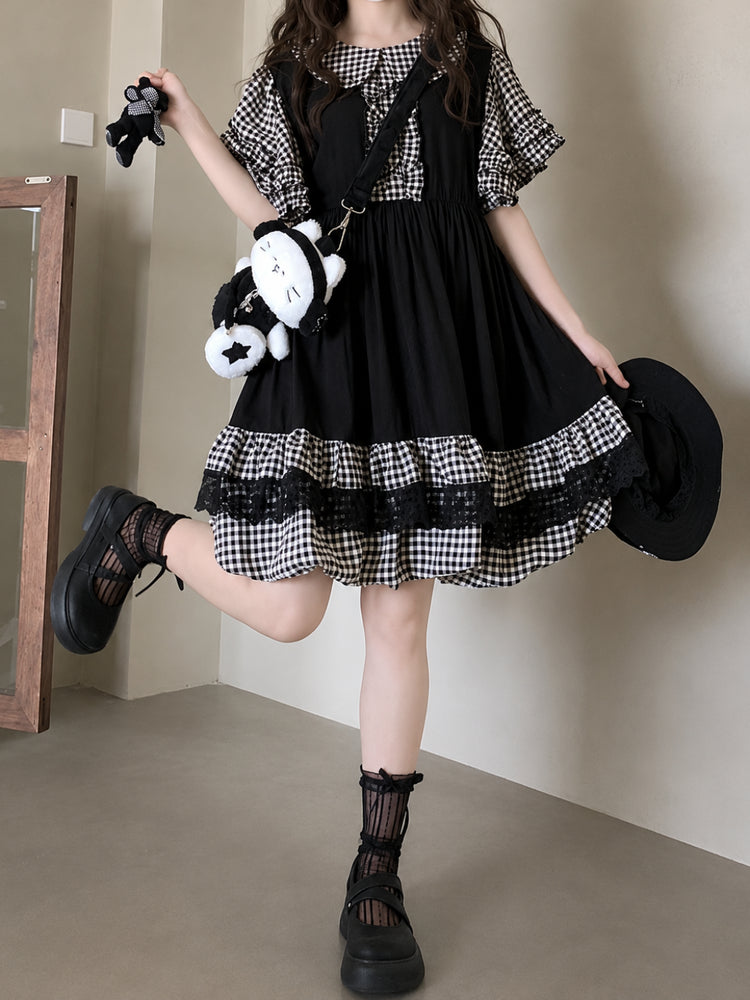 Midnight Pudding Bubble Dress-Dresses-ntbhshop