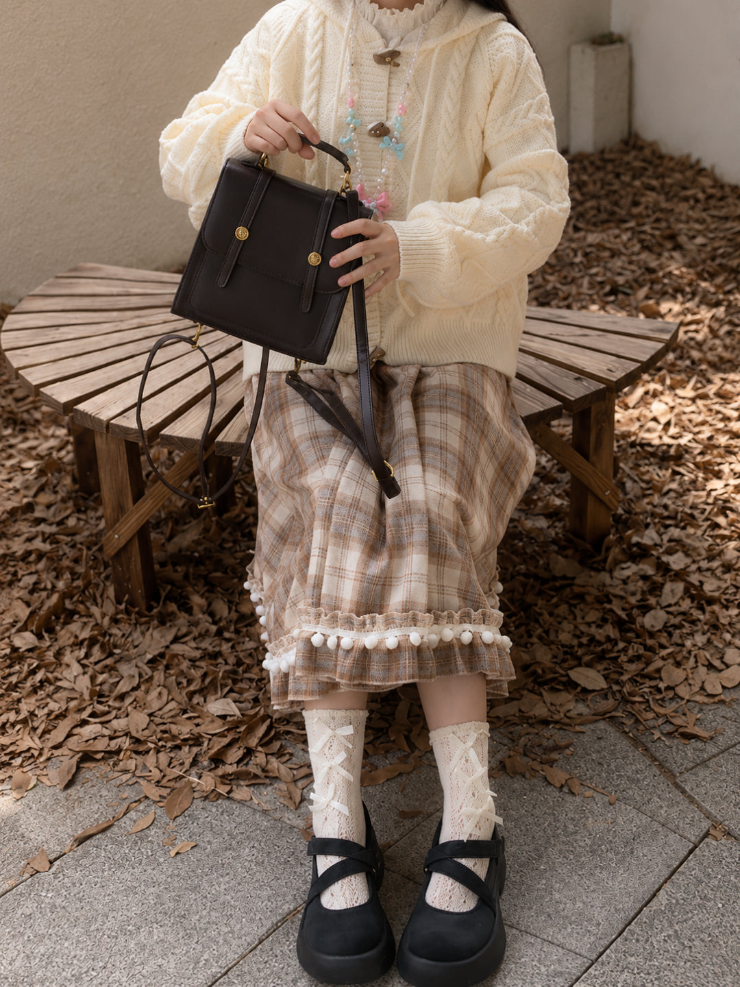 Autumn Pom Pom Skirt-Bottoms-ntbhshop
