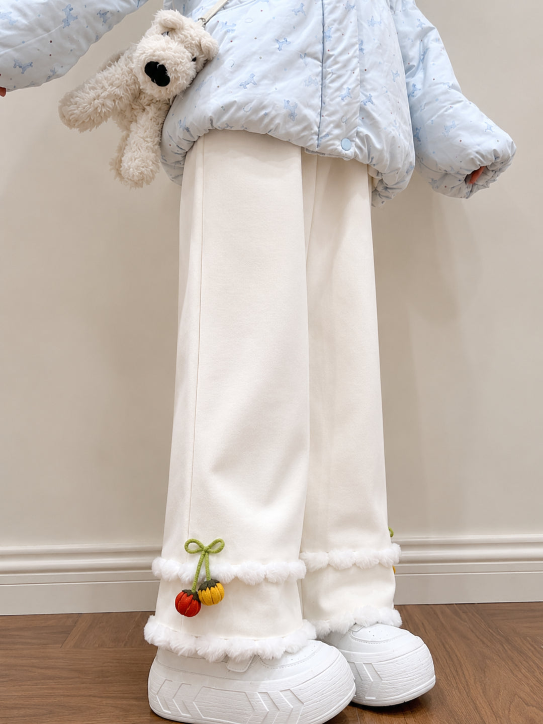 Pumpkin Pom Pom Pants-Bottoms-ntbhshop