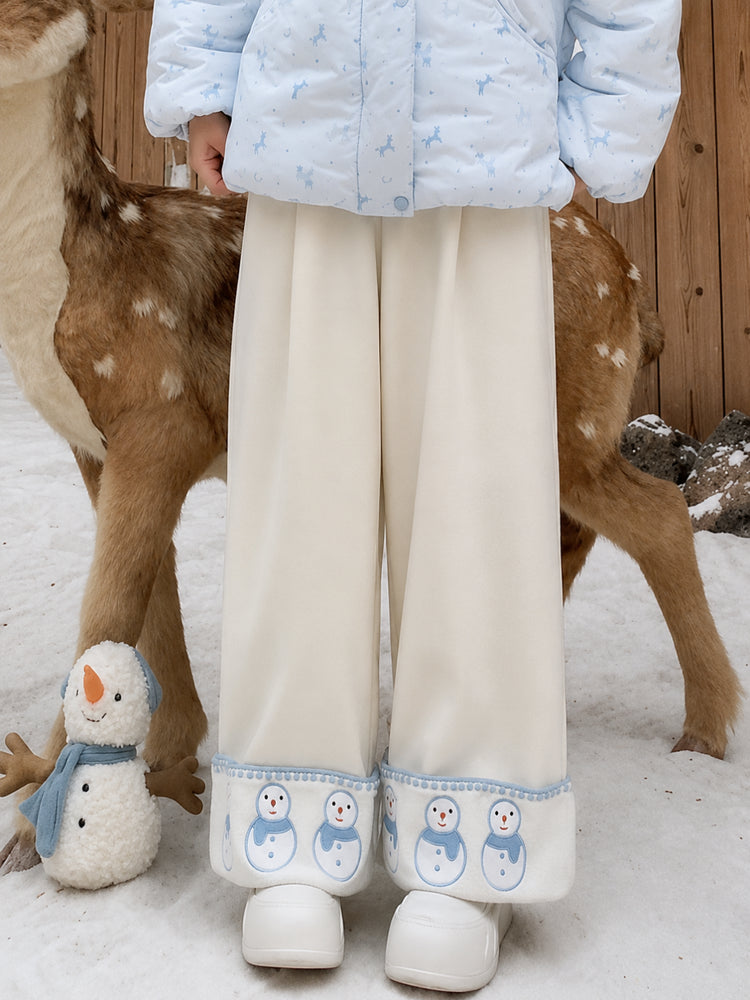 Snowman Cloud Cuff Pants-Bottoms-ntbhshop