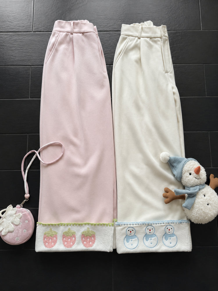 Snowman Cloud Cuff Pants-Bottoms-ntbhshop