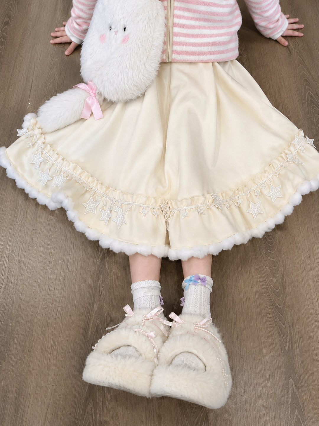 Snow Star Fluff Skirt-Bottoms-ntbhshop
