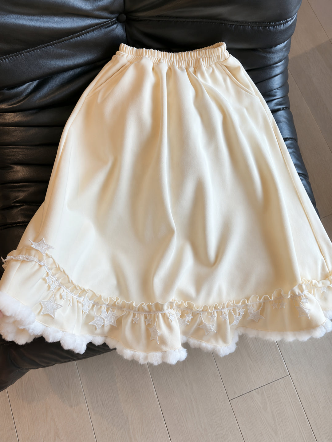 Snow Star Fluff Skirt-Bottoms-ntbhshop