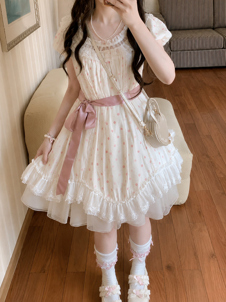 Sugar Dot Ribbon Dresses-Dresses-ntbhshop