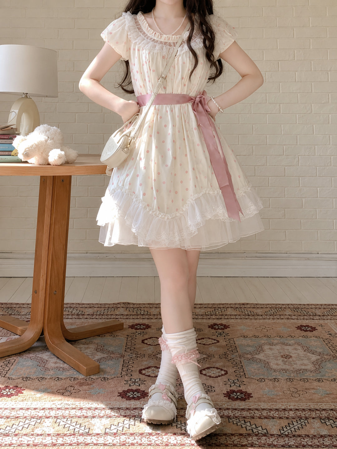 Sugar Dot Ribbon Dresses-Dresses-ntbhshop