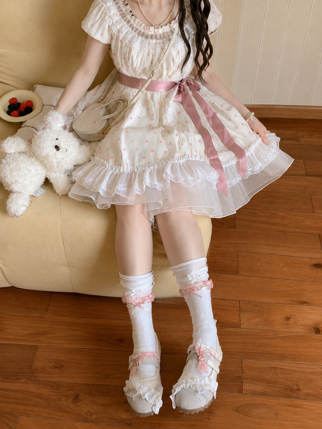 Sugar Dot Ribbon Dresses-Dresses-ntbhshop