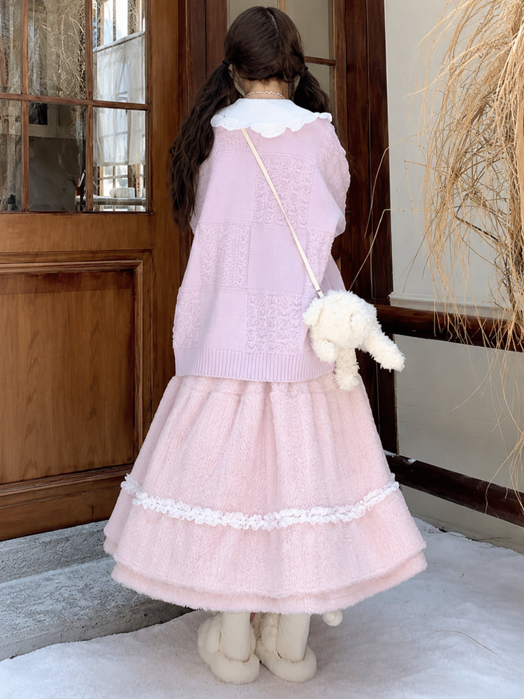 Snowflake Furry Skirts-Bottoms-ntbhshop