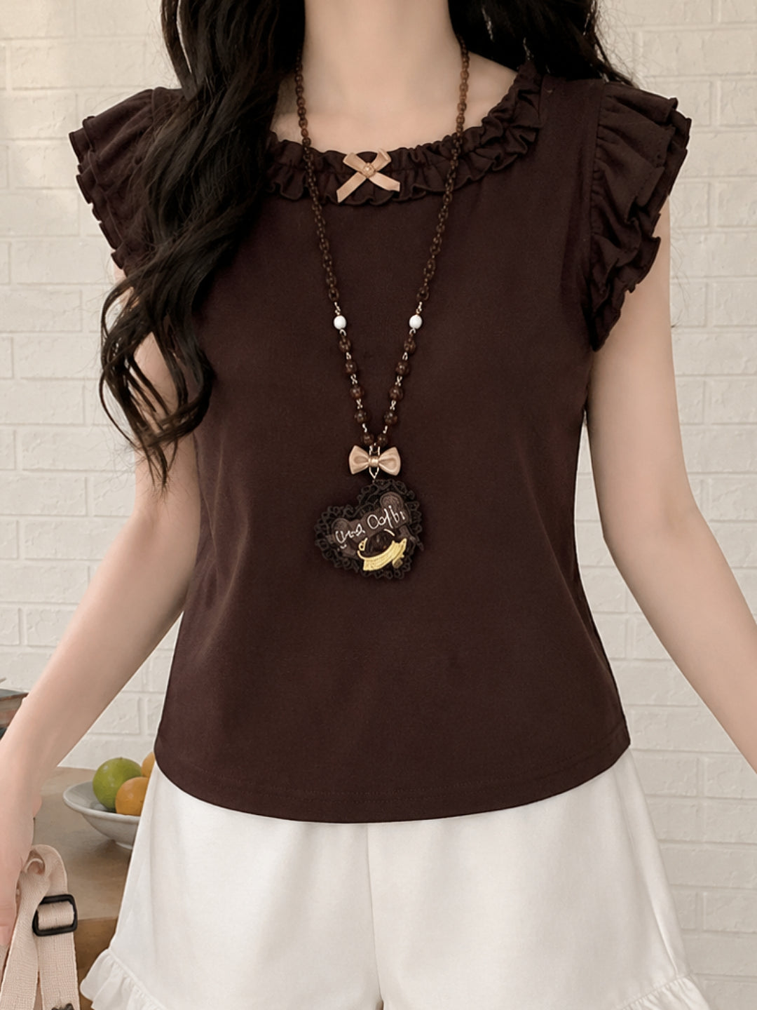 Sweetheart Ruffle Crop Tops-Tops-ntbhshop
