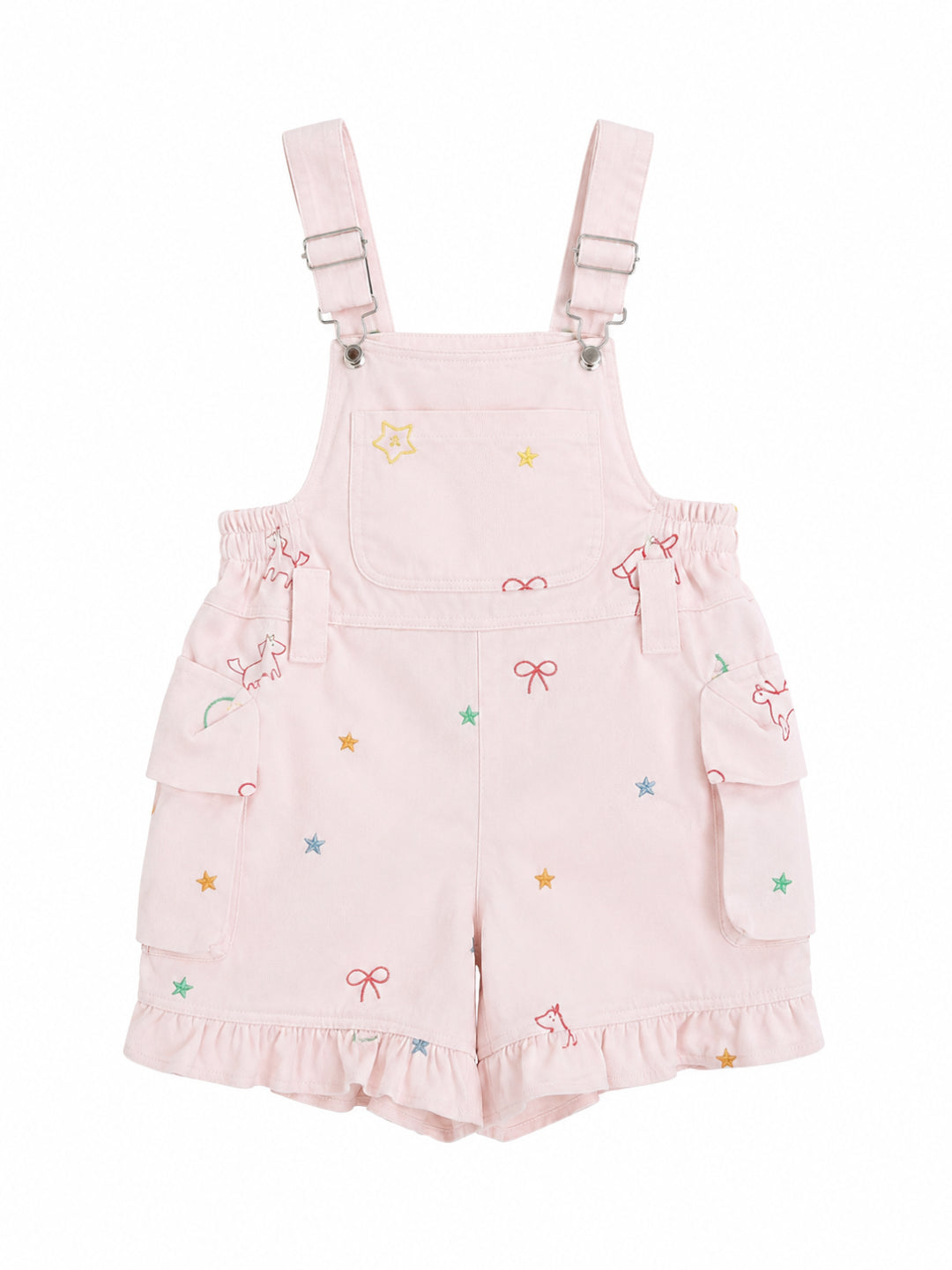 Candy Star Overall Shorts-Bottoms-ntbhshop