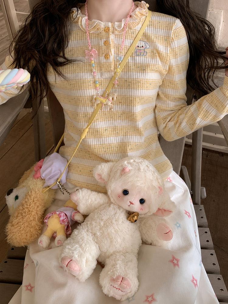 Sugar Pup Stripe Turtlenecks-Tops-ntbhshop
