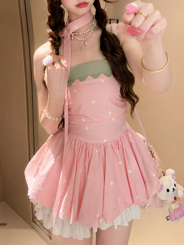 Strawberry Diary Bubble Top, Cardigan, & Skirt-Sets-ntbhshop
