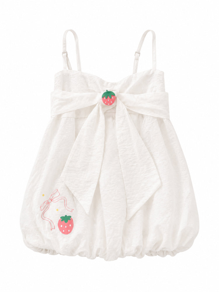 Strawberry Diary Bubble Top & Pettipants-Sets-ntbhshop