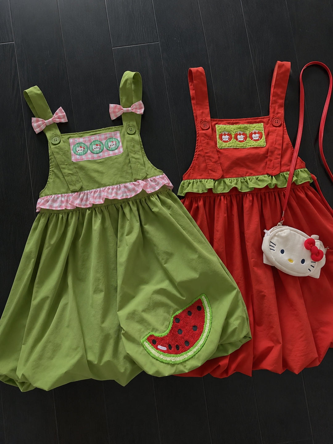 Fruit Pop Overall Bubble Dresses-Sets-ntbhshop