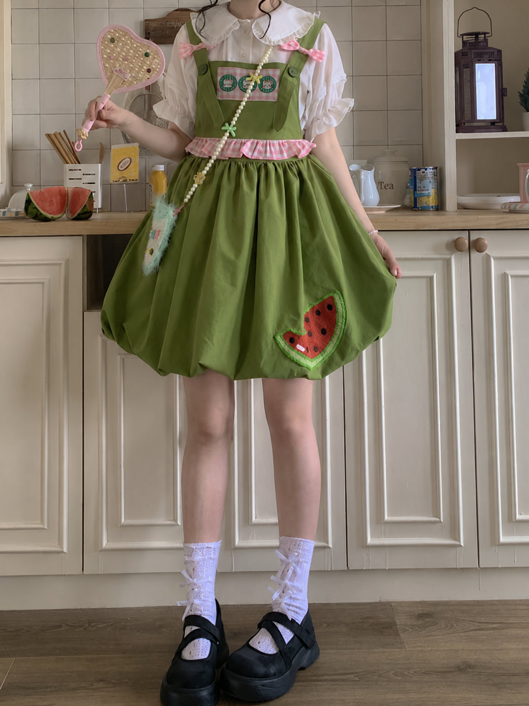 Fruit Pop Overall Bubble Dresses-Sets-ntbhshop