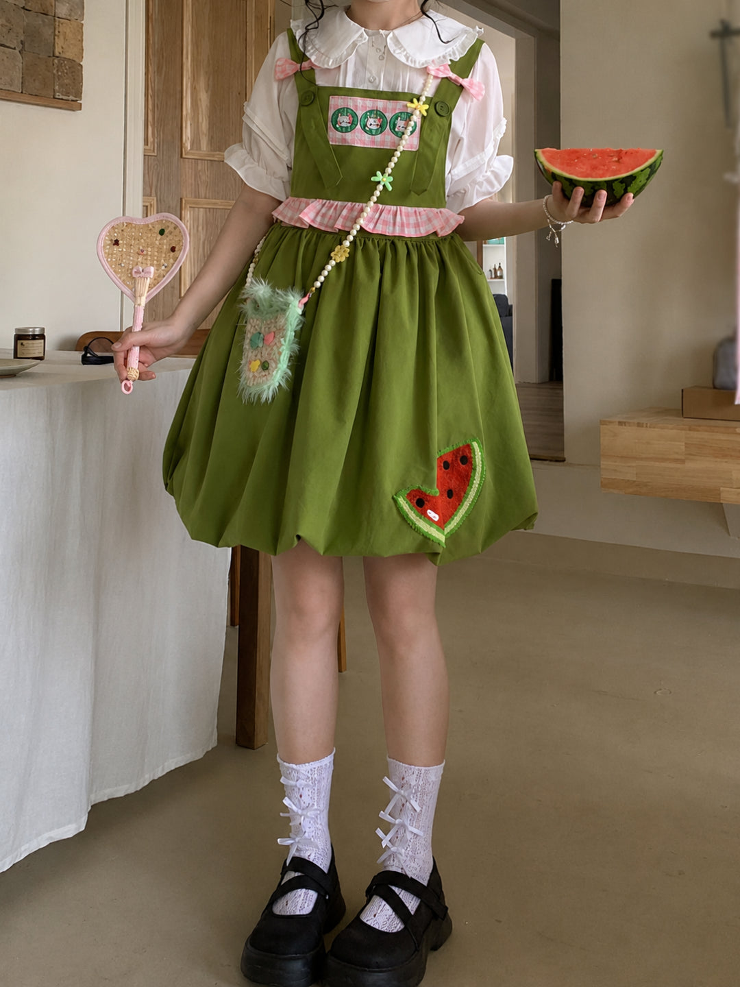Fruit Pop Overall Bubble Dresses-Sets-ntbhshop